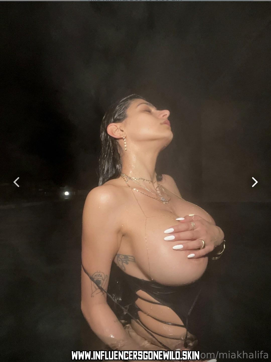 Mia Khalifa Brown Eyes Influencer Full Khalifa Tits Shower